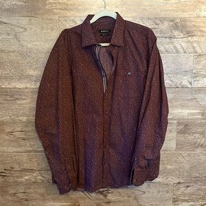 Bugatchi Classic Fit Abstract Print shirt XL